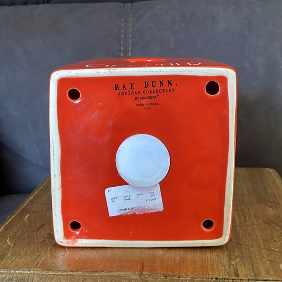 🌎 Rae Dunn “OCCUPIED” Bird House Orange With White Lettering VHTF - Picture 6 of 6